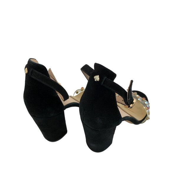 Kate Spade New York Marci Black Sandals Embellished PVC Strap Size 7M 7285 - Picture 11 of 14